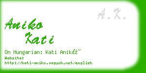 aniko kati business card